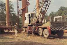 Crane at water tower base, Giant City State Park