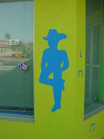 Cowboy silhouette bar art