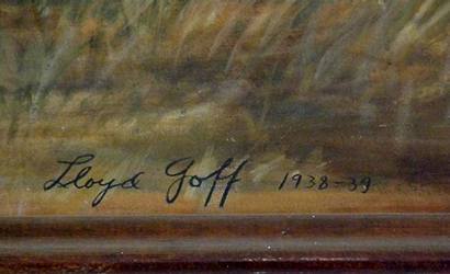Cooper TX Post Office muralist Lloyd Goff signature