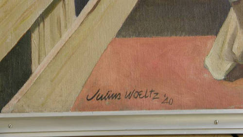 AmarilloTx WPA Mural, Julius Woeltz signature