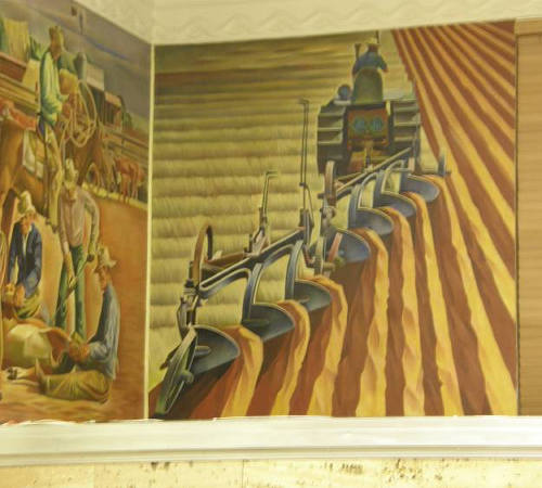 Gang Plow - Amarillo Tx - Julius Woeltz WPA Mural 