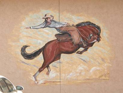 Matador TX mural - cowboy