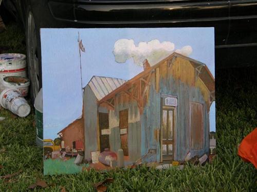 Waring Texas Depot painting