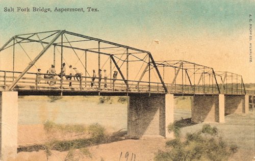 Salt Fork Bridge Aspermont TX 1910s