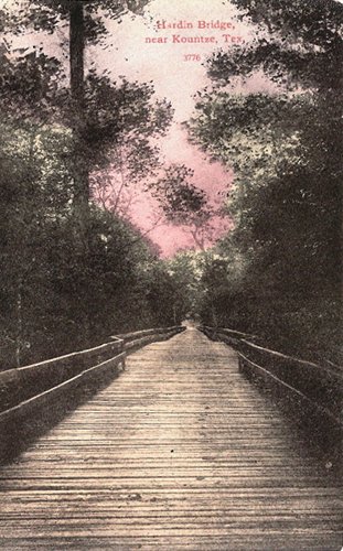 Hardin Bridge near Kountze TX 1920s 