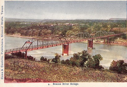 Mineral Wells TX - Brazos River Bridge, 1906