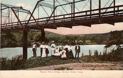 Brazos River Bridge, Mineral Wells TX ca1910 