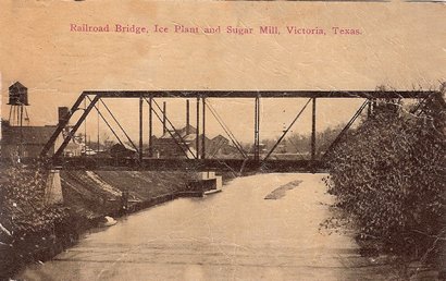 Victoria TX Railroad Bridge postmarked 1912