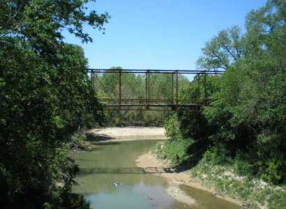 Bell County Texas iron bridge over George Branch on Sunshine Road 