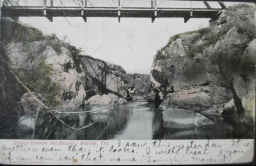 Boerne, TX Cibolo Canyon  and bridge old photo