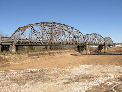 Brazoria Tx  - Brazos River Triple Thru Truss Bridge
