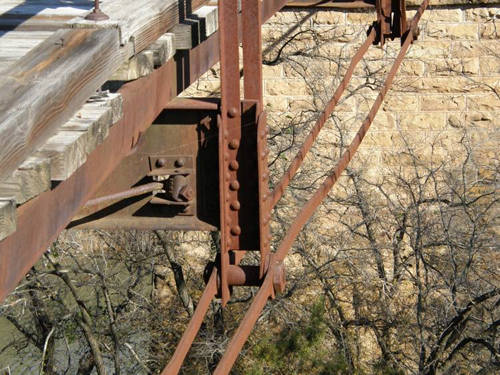 Coleman County TX - CR 220 1911 Colorado River through truss bridge details