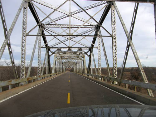 TX - Collingsworth County 1939 Salt Fork Red River Thru Truss Bridge 