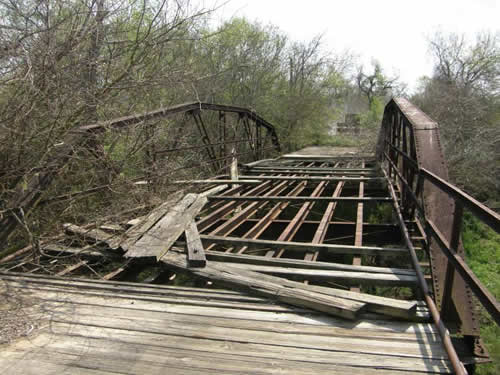 Floresville, TX - Wilson County Pony Bridge On Closed CR132 