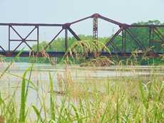 Trinity river railroad swing  bridge, Trinity County, Texas