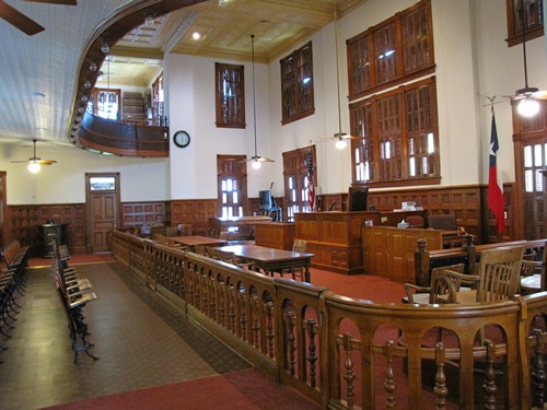 La Grange TX - Fayette County Courthouse district courtroom