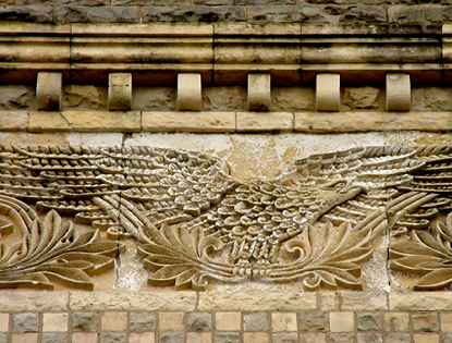 American eagles on sandstone, Fayette County Courthouse