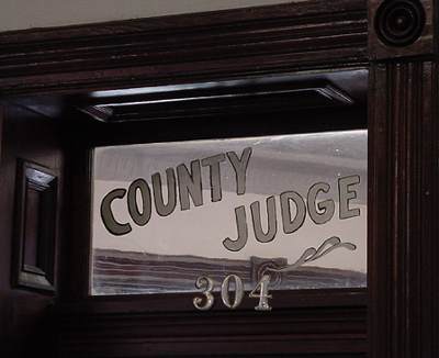County judge's door