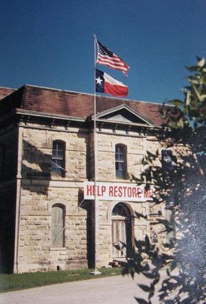 Former Blanco County courthouse, Blanco Texas, before restoration