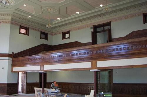 Restored DeWitt County Courthouse courtroom, Cuero Texas