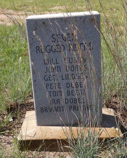 Carter, Texas - Seven Rugged Riders stone marker