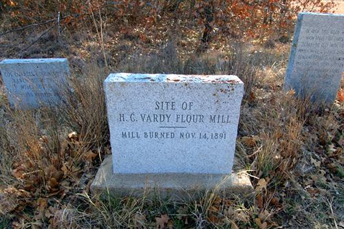Carter, Texas - Site of H. C. Vardy  Flour Mill  stone marker