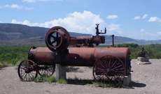 Old steam engine in Castolon, Texas