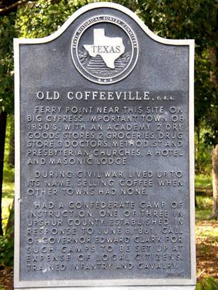 Coffeeville Tx Upshur County Old Coffeeville Historical Marker