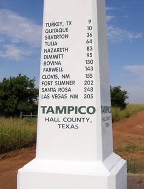 Ozark Trail Marker in Tampico, Hall County, Texas