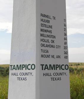 Ozark Trail Marker in Tampico, Hall County, Texas