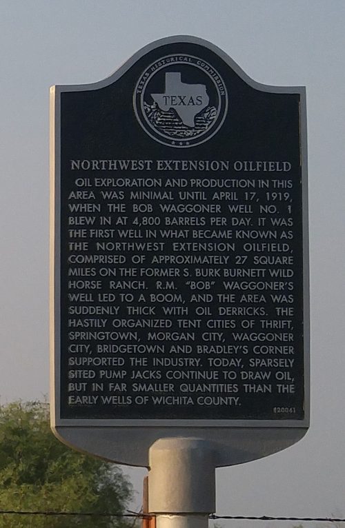 Wichita County TX - Norlthwest Extension Oilfield Hist Marker 
