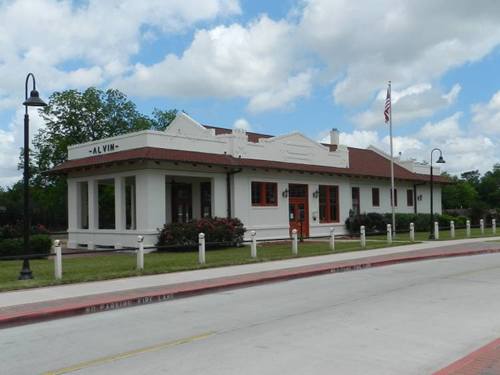 Alvin TX - Restored Santa Fe Railroad Depot 