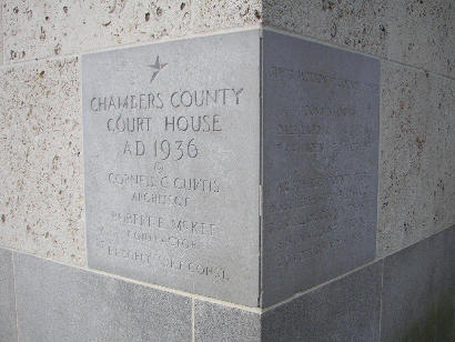 Anahuac TX - Chambers County Courthouse cornerstone