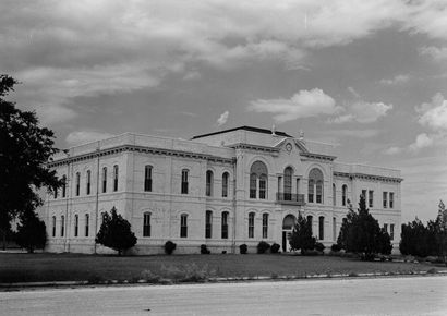 1897 Brazoria County courthouse, Angleton, Texas vintage photo