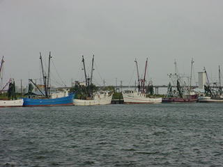 Aransas Pass Texas - Shrimp boats in Conn Brown Harbor