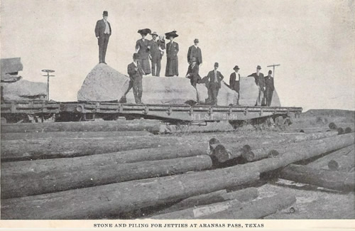 Aransas Pass TX - San Patricio County Stone and Piling for Jetties