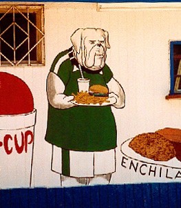 Banquete, Texas, Bulldog carhop mural