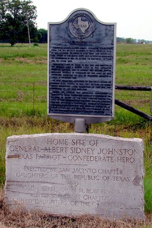 Home Site of General Albert Sidney Johnston, Bonney Texas