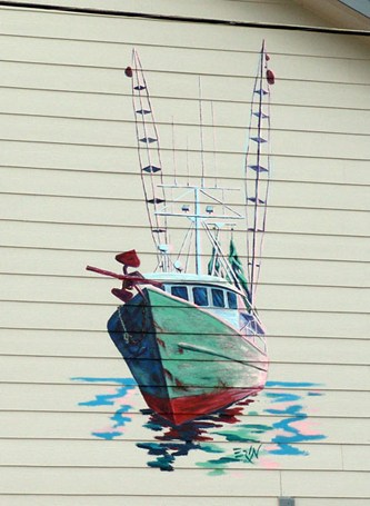 Carancahua, Texas boat mural