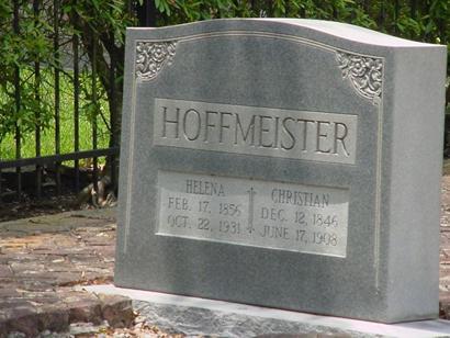 Hoffmeister family tombstone, Cypress Texas