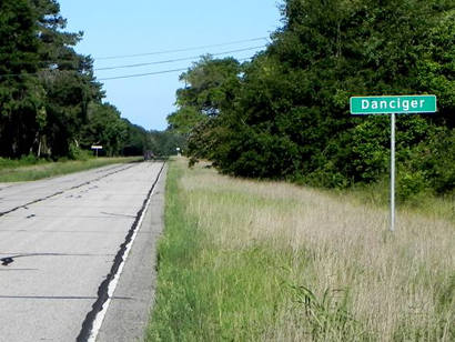 Danciger  TX Road Sign
