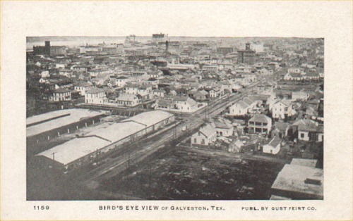 Galveston Texas bird's eye view, 1905