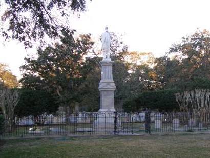 Old Hawley Cemetery Shanghai Pierce  statue, plot and tombstones,  Hawley Texas