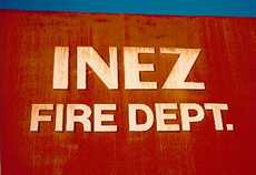 Inez Fire Dept. sign