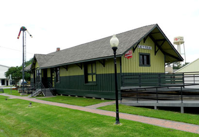 Kate TX - Restored 1898 MKT Depot in Katy Railroad Park 