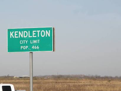 Kendleton Tx City Limit Sign
