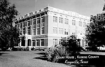 1914 Kleberg County Courthouse, Kingsville TX 1950s postcard