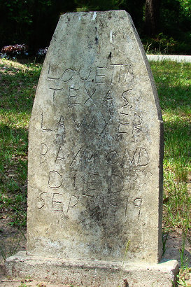 Kohrville TX Cemetery Louetta Tombstone