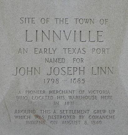 Linnville TX Centennial Marker 