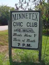 Minnetex Civic Club sign, Texas